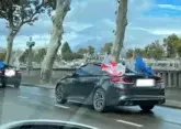 Georgian Dream supporters stage motor rally in Tbilisi