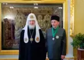 Mufti of Dagestan decorated with Order of Russian Orthodox Church