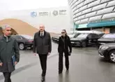 Ilham Aliyev and Mehriban Aliyeva visit Baku Olympic Stadium prior to COP29