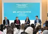 Leyla Aliyeva takes part in discussions at COP29