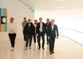 Messi and his teammates visit Heydar Aliyev Center in Baku