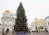 Main New Year Tree of Russia lit up in Kremlin