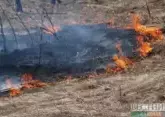 Four slopes of Mount Beshtau in fire