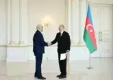 Ilham Aliyev receives credentials from Ambassadors of Palestine and South Korea