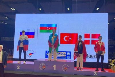 Taekwondo athletes from Azerbaijan won the European championship gold