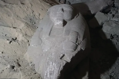 Pink granite sarcophagus unearthed in Egypt