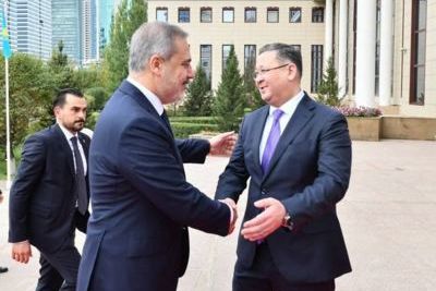 Türkiye's FM starts his visit to Kazakhstan
