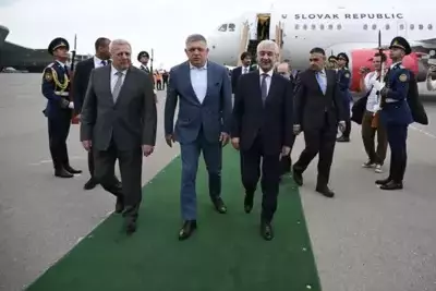 Slovakia's PM welcomed in Baku