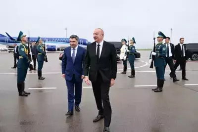 Ilham Aliyev's visit to Kazakh capital ends